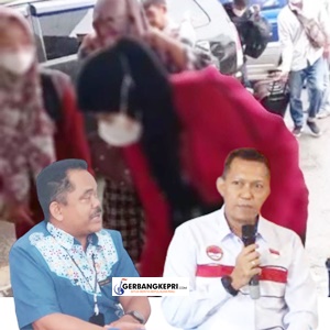 Kabid Intelijen Dan Penindakan Divisi Keimigrasian Kanwil Kemenkum Dan HAM Kepri, Ujang Cahya dan Kepala BP3MI Kepulauan Riau, Amingga M. Primastito. (Foto GK.com / Yuniarwan)