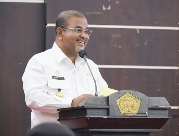 Bupati Karimun, Aunur Rafiq saat memberikan kata sambutan (Foto Diskominfo Karimun)